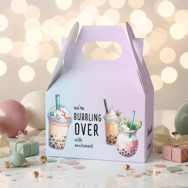 Bubbling over with excitment bobba tea birthday favour box (Creator Uploaded)