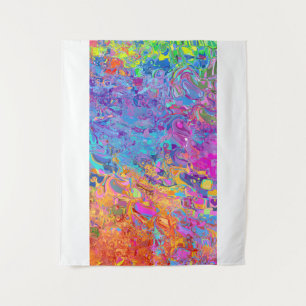 Bubbly Acid Swirls Abstract Wall Tapestry
