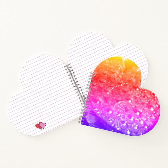 Bubbly And Colourful Heart Notebook (Inside)