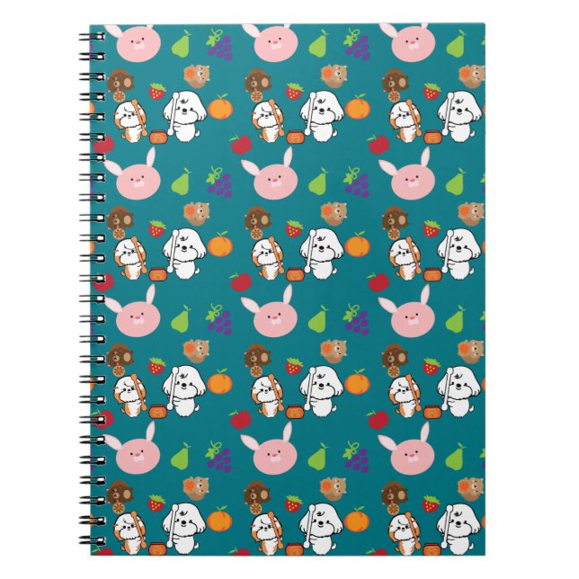 bubbly and his friends patterns notebook (Front)