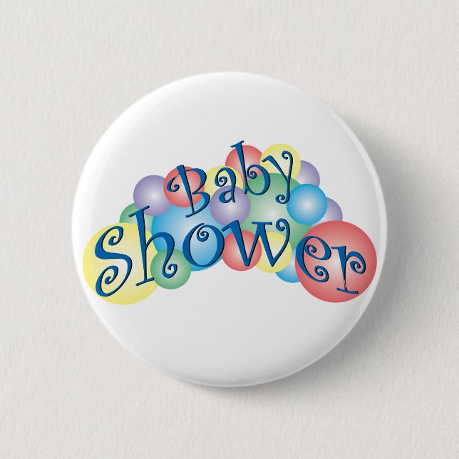 Bubbly Baby Shower 6 Cm Round Badge (Front)
