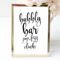 Bubbly Bar 8x10 Wedding Sign