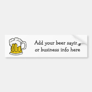 Bubbly Beer! U-brew or Brewery Business Bumper Sticker