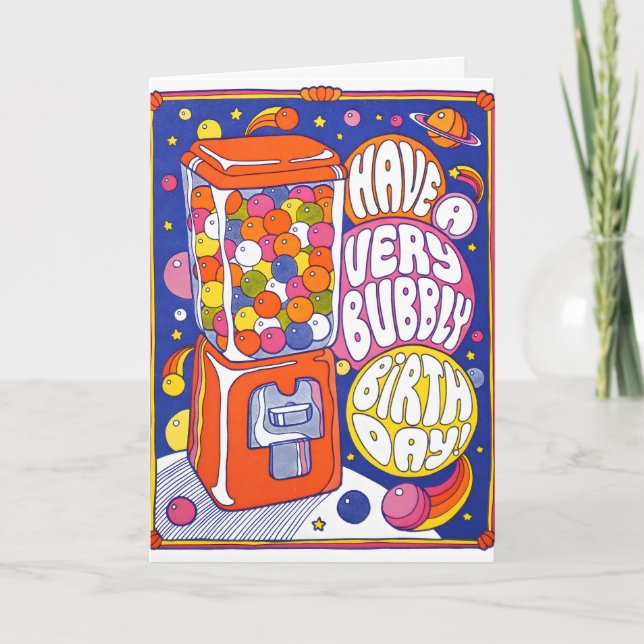 Bubbly Birthday Letterpress Card (Front)