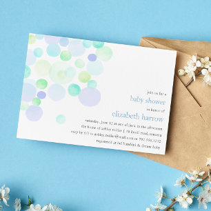 Bubbly Blue   Baby Shower Invitation