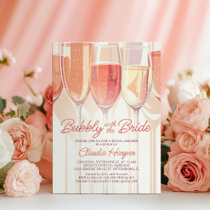 Bubbly Blush Champagne Bridal Shower Invitation