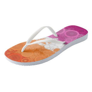 Bubbly Bohemian Groovy Abstract Lesbian Pride Flag Thongs