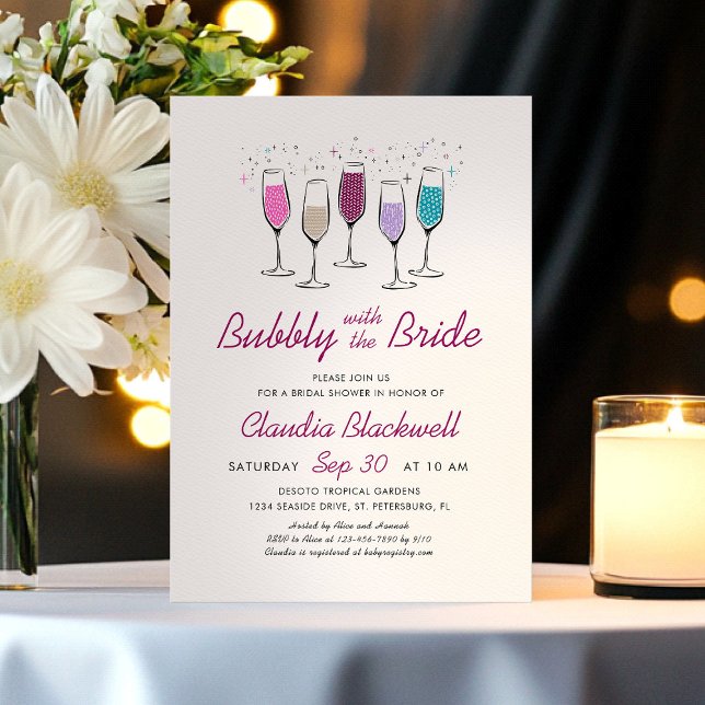 Bubbly Bride Champagne Bridal Shower Invitation (Creator Uploaded)
