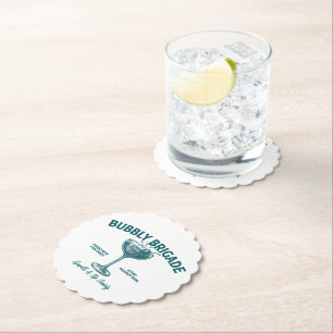 Bubbly Brigade Sparkle & Sip Society Paper Coaster
