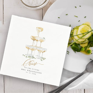 Bubbly Brunch Champagne Greenery Bridal Shower Napkin