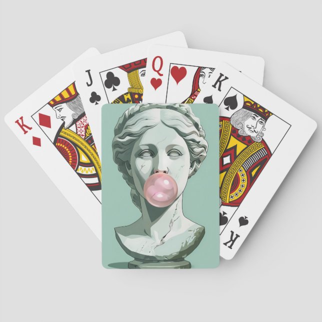 Bubbly Bubbly Gum Bust Playing Cards (Back)