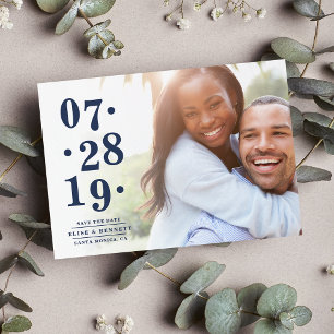 Bubbly Date Photo Save the Date Card