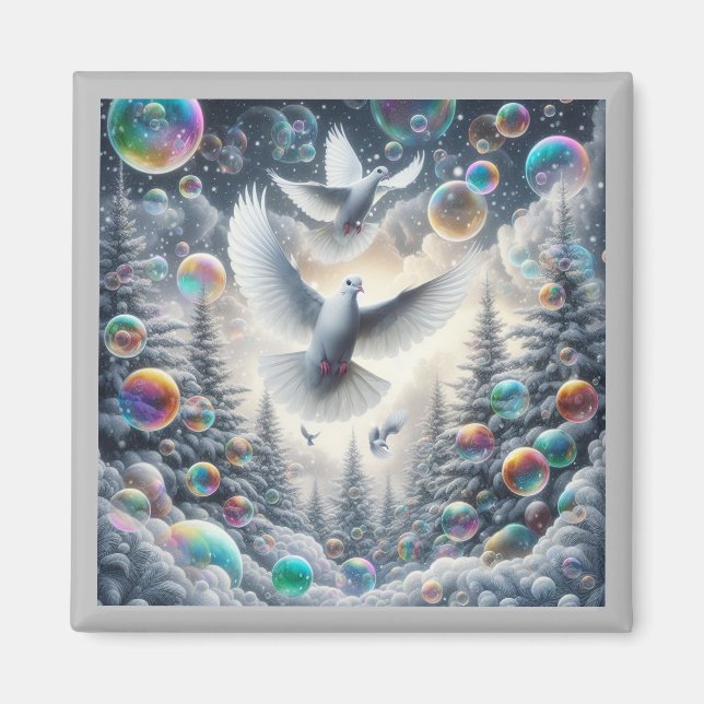 Bubbly Dovely Magnet (Front)