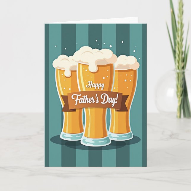 Bubbly Fathers Day Banner Card (Front)