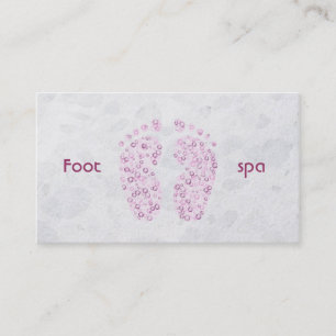 bubbly feet in pink business card