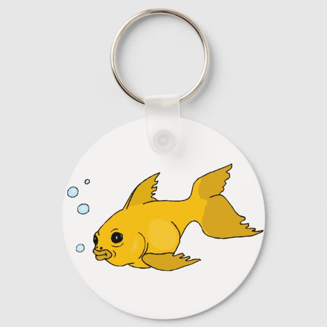 Bubbly Goldfish Key Ring (Front)
