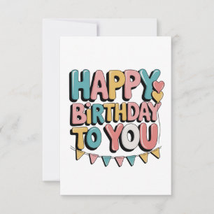 Bubbly Happy Birthday RSVP Card