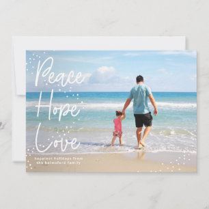 bubbly joyful hope and love holiday card