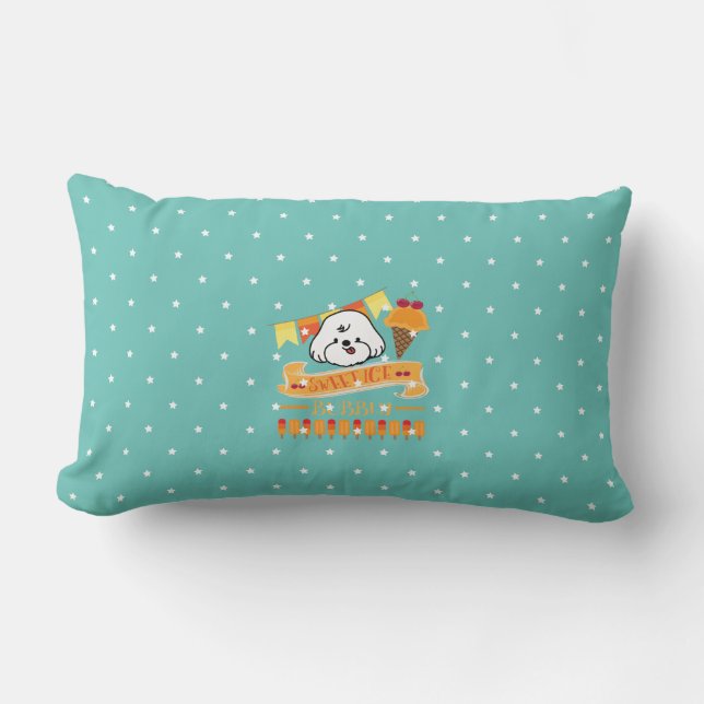 bubbly loves ice cream lumbar cushion (Front)