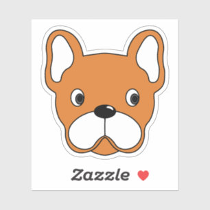 Bubbly Orange Bulldog 3"x3" Vinyl Sticker