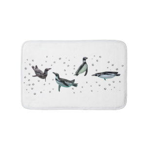 Bubbly Penguins Bath Mat