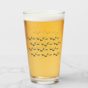 Bubbly Penguins Glass