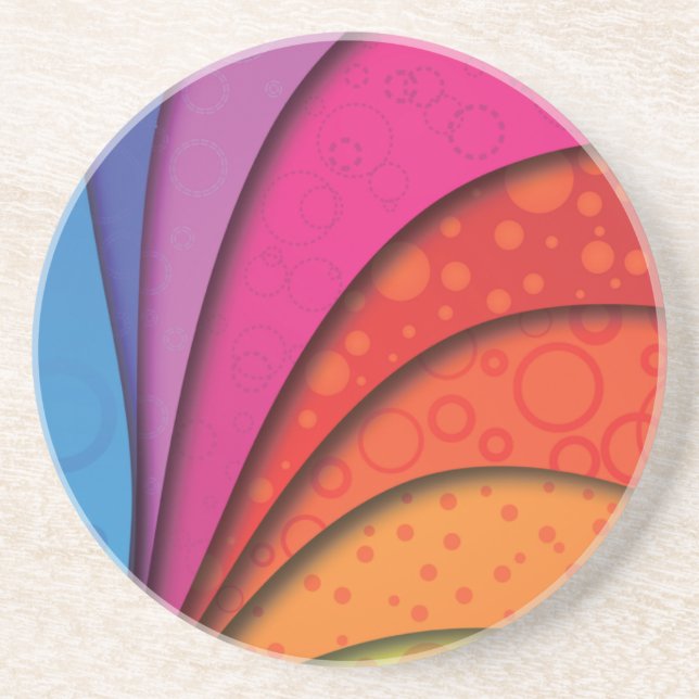 Bubbly Rainbow Coaster (Front)