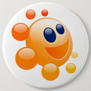 BUBBLY SUN 6 CM ROUND BADGE