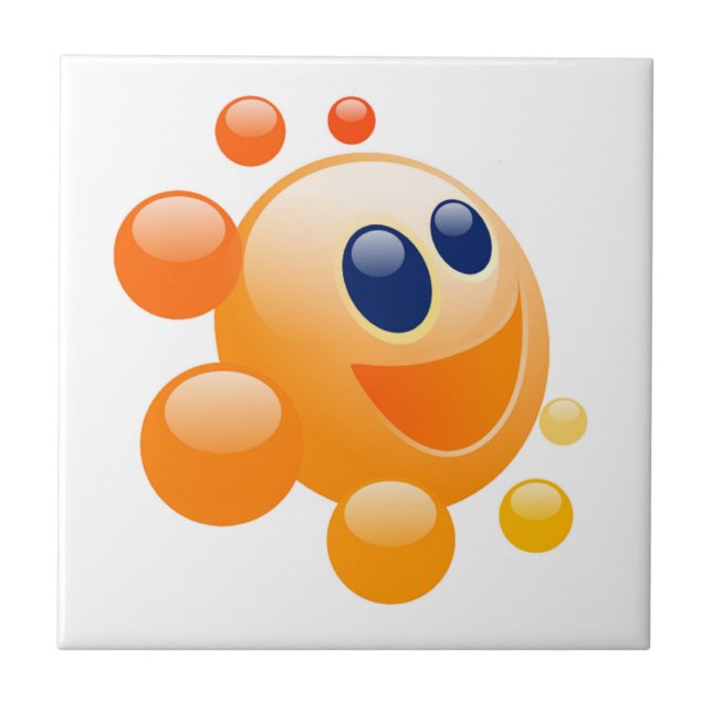 BUBBLY SUN CERAMIC TILE (Front)