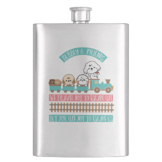 Bubbly travel with friends hip flask