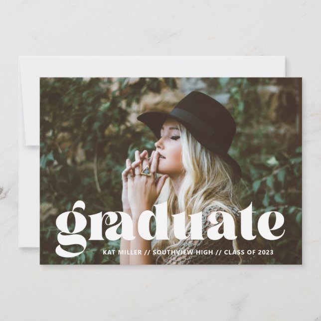 Bubbly Trendy Graduation Announcement (Front)