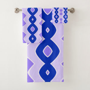 Bubbly Wave blue Bath Towel Set