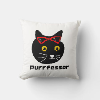 BubblyCuddle Purrfessor Cat Cushion