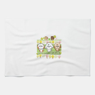 Bubbly's friend Daisy and caramel Tea Towel