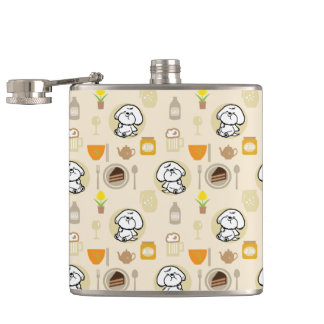 Bubbly's full belly patterns hip flask