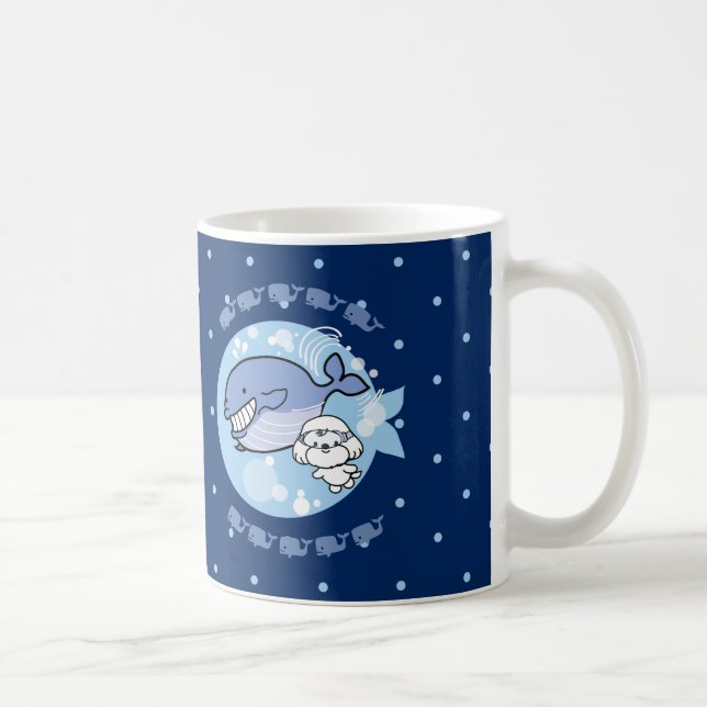 Bubbly's swimming with whale coffee mug (Right)