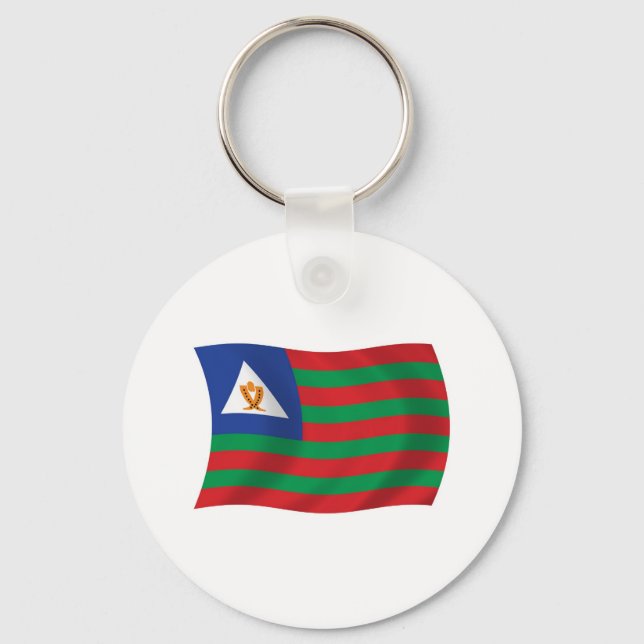Bubi Tribal Flag Keychain (Front)