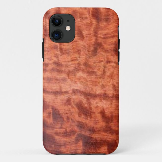 bubinga (faux) Wood Grain Finish Case-Mate iPhone Case (Back)
