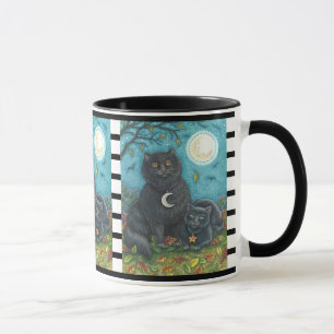 BUBO AND PYEWACKET, BLACK CAT HALLOWEEN COMBO MUG