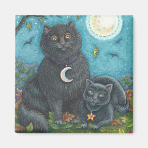 BUBO AND PYEWACKET, BLACK CATS MAGNET Square