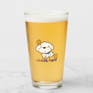 bubu and guagua( Lhasa apso and little chicken) Glass