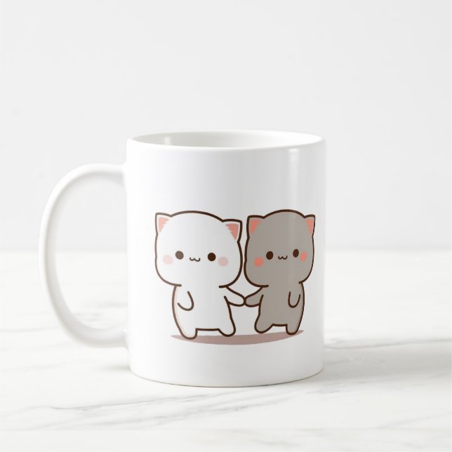 Bubu Dudu Holding Hands Coffee Mug (Left)