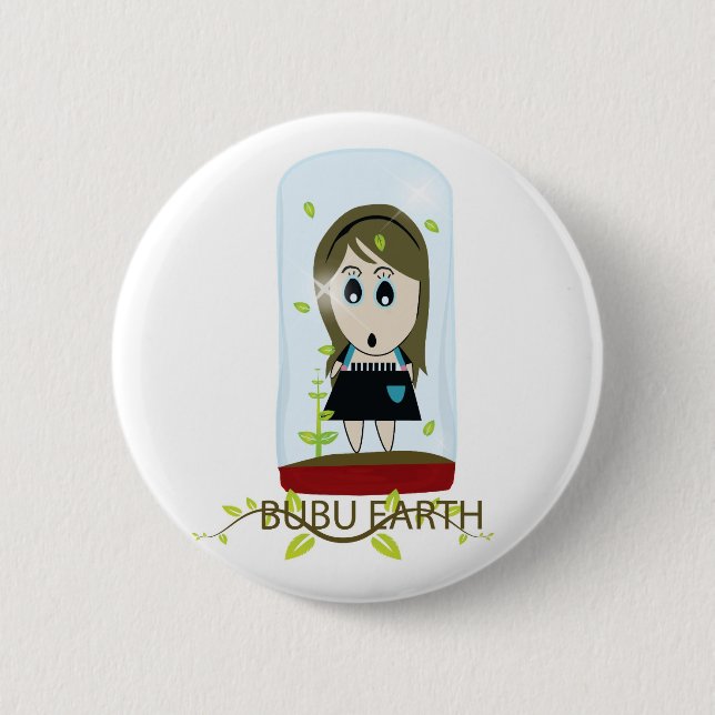 BUBU EARTH 6 CM ROUND BADGE (Front)