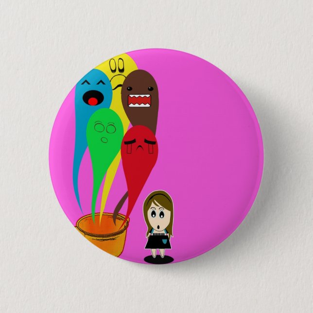 BUBU FANTASMAS 6 CM ROUND BADGE (Front)