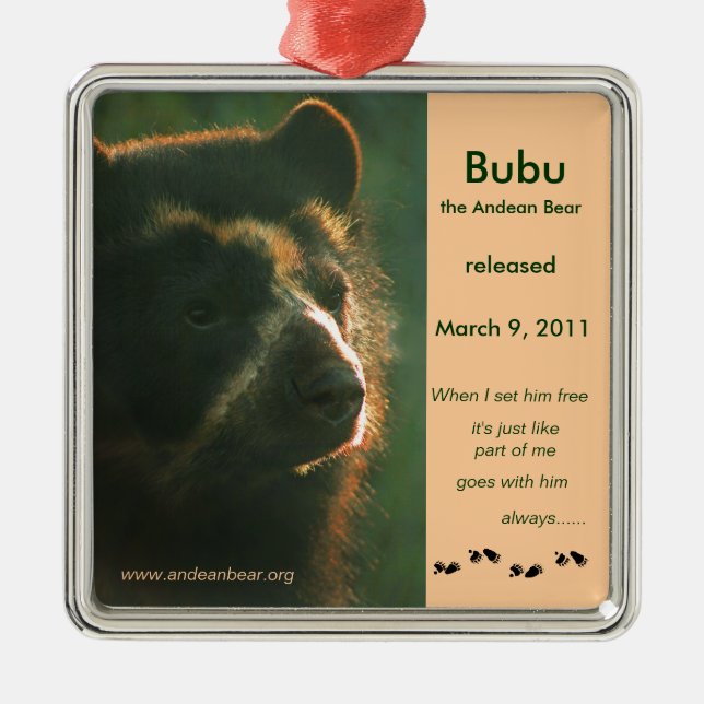 Bubu is free! metal tree decoration (Front)