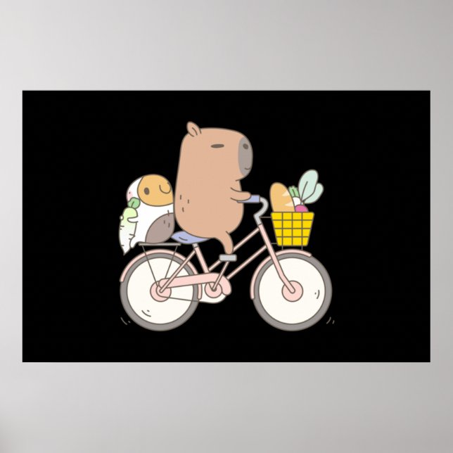Bubu the Guinea Pig Biking Poster (Front)