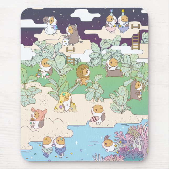 Bubu the Guinea Pig, Holoscope Land Mouse Pad (Front)