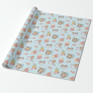 Bubu the Guinea pig South Pole Holiday Pattern Wrapping Paper