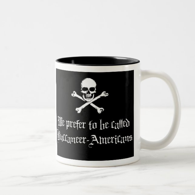 Buccaneer-Americans,  Talk Like A Pirate Day Two-Tone Coffee Mug (Right)