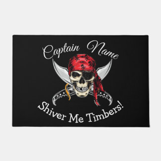 Buccaneer Pirate Legend Cross Knives Doormat
